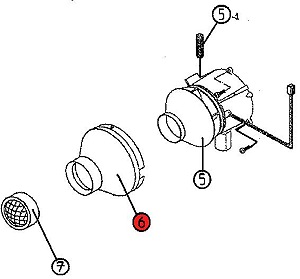 6) Air inlet housing